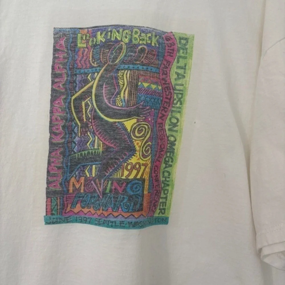 Vintage Jerzees Seattle Graphic Tee White Made in USA Men's 2XL - Picture 2 of 7